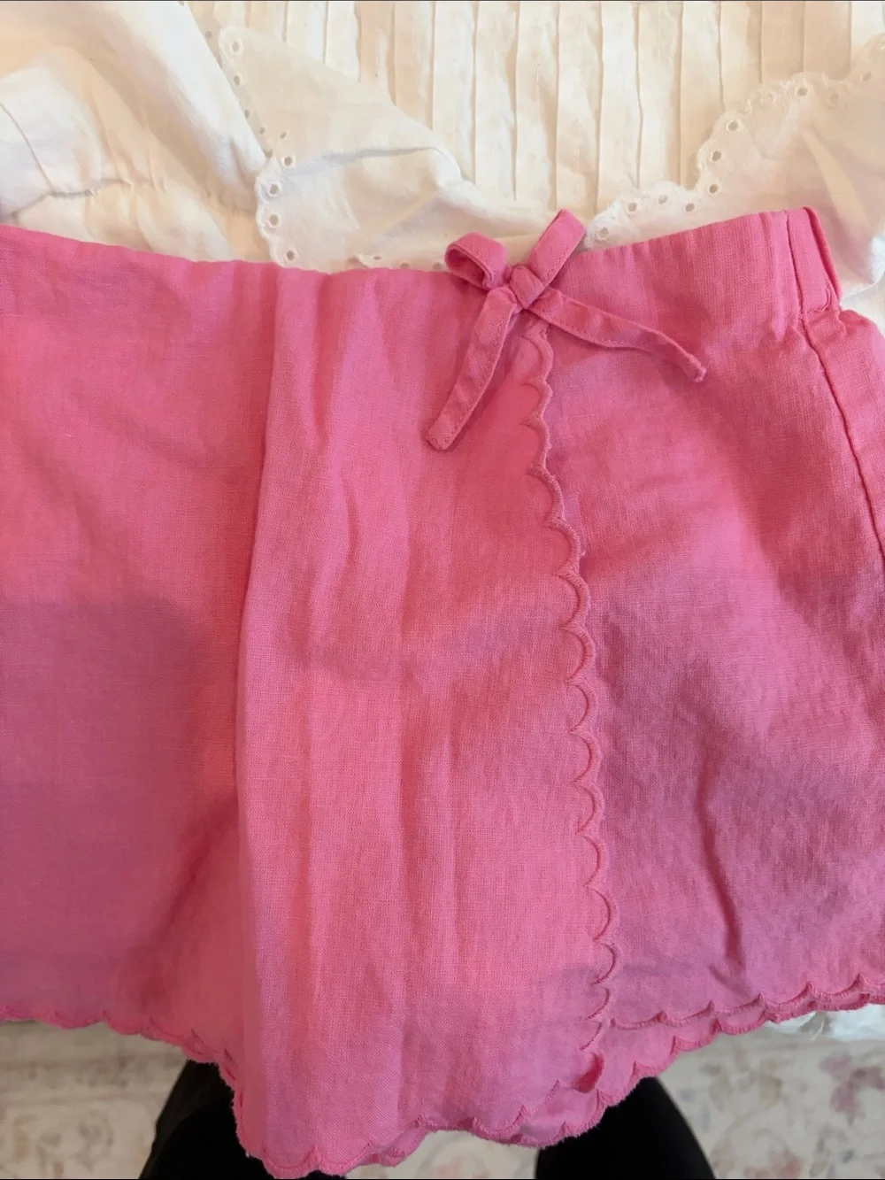 Crewcuts Girls Pink Scalloped Tank & Skirt Set